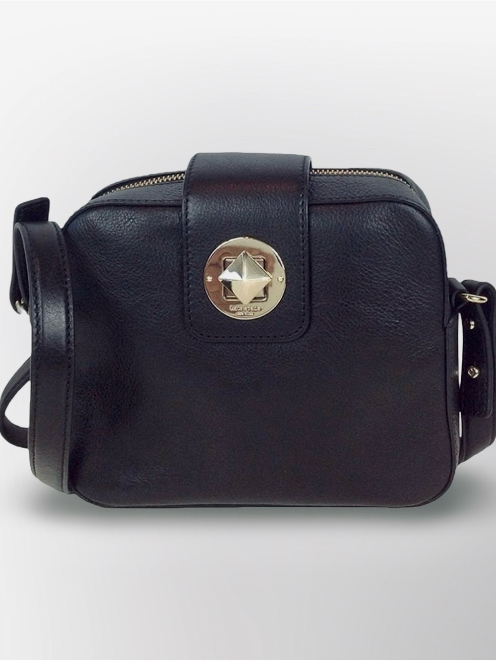 Kate Spade Chrystie Street Isla Black Leather Crossbody Shoulder Bag